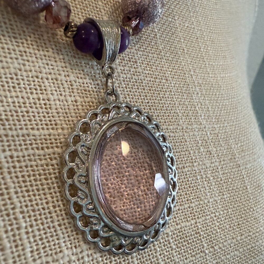 Purple Lepodite Stone & Mixed Material Statement … - image 3